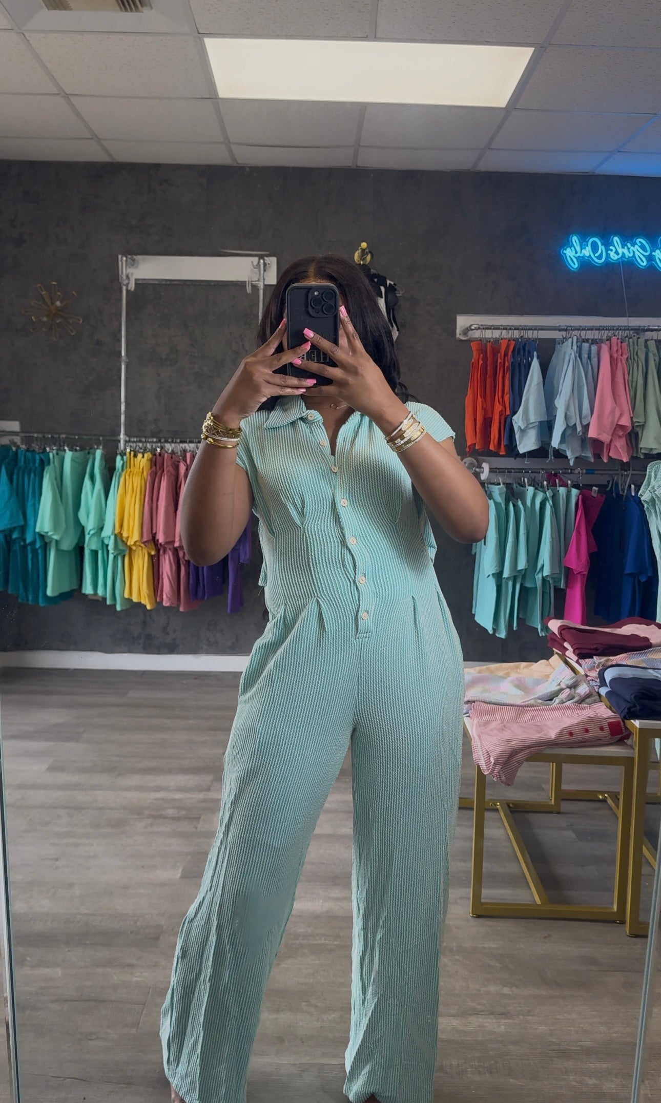 Modest Mom One Piece Flare Jumpsuit