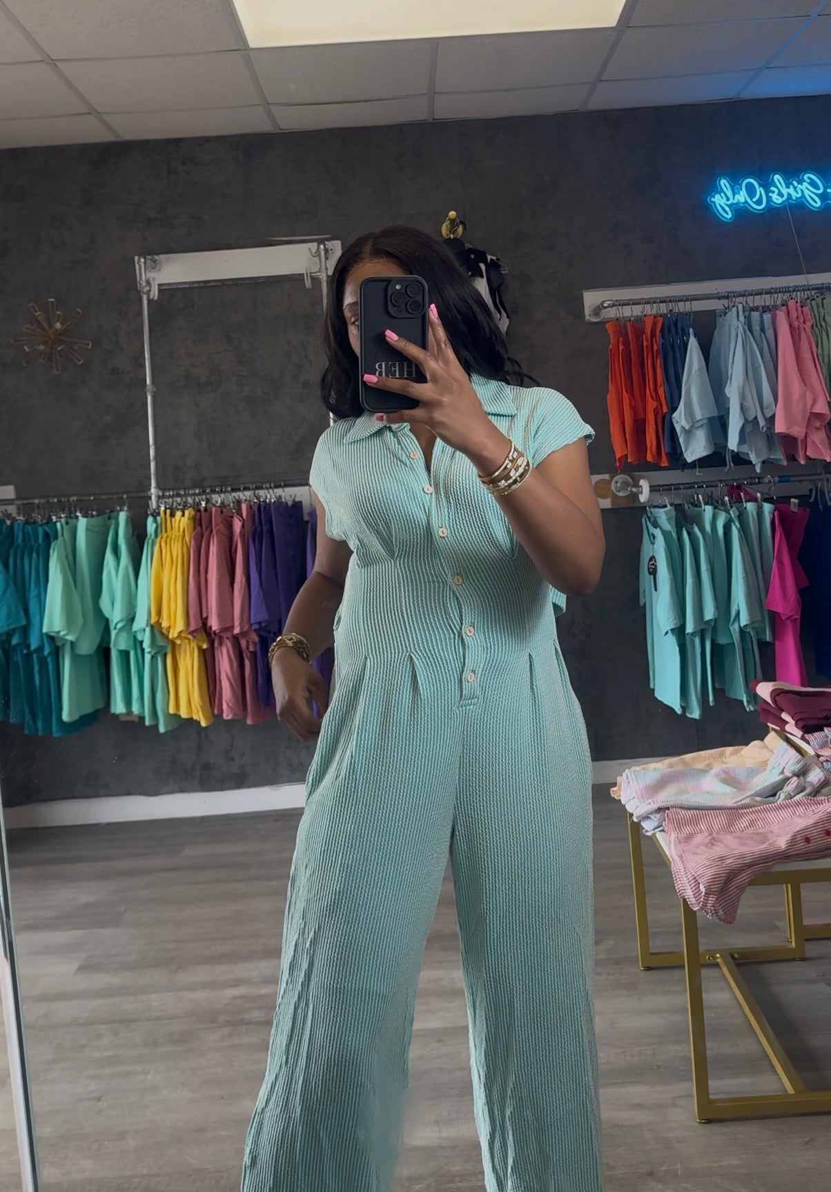 Modest Mom One Piece Flare Jumpsuit