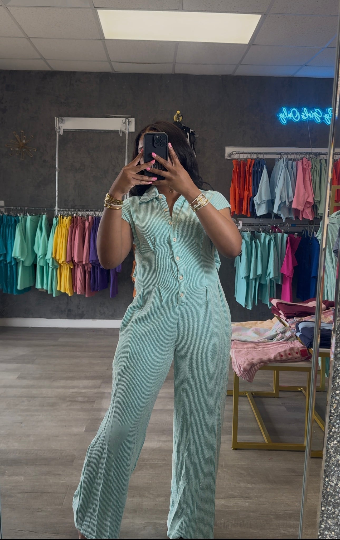 Modest Mom One Piece Flare Jumpsuit