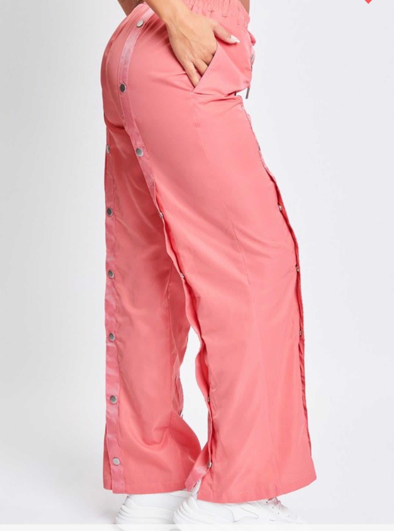 Side Snap Wide Leg Pants