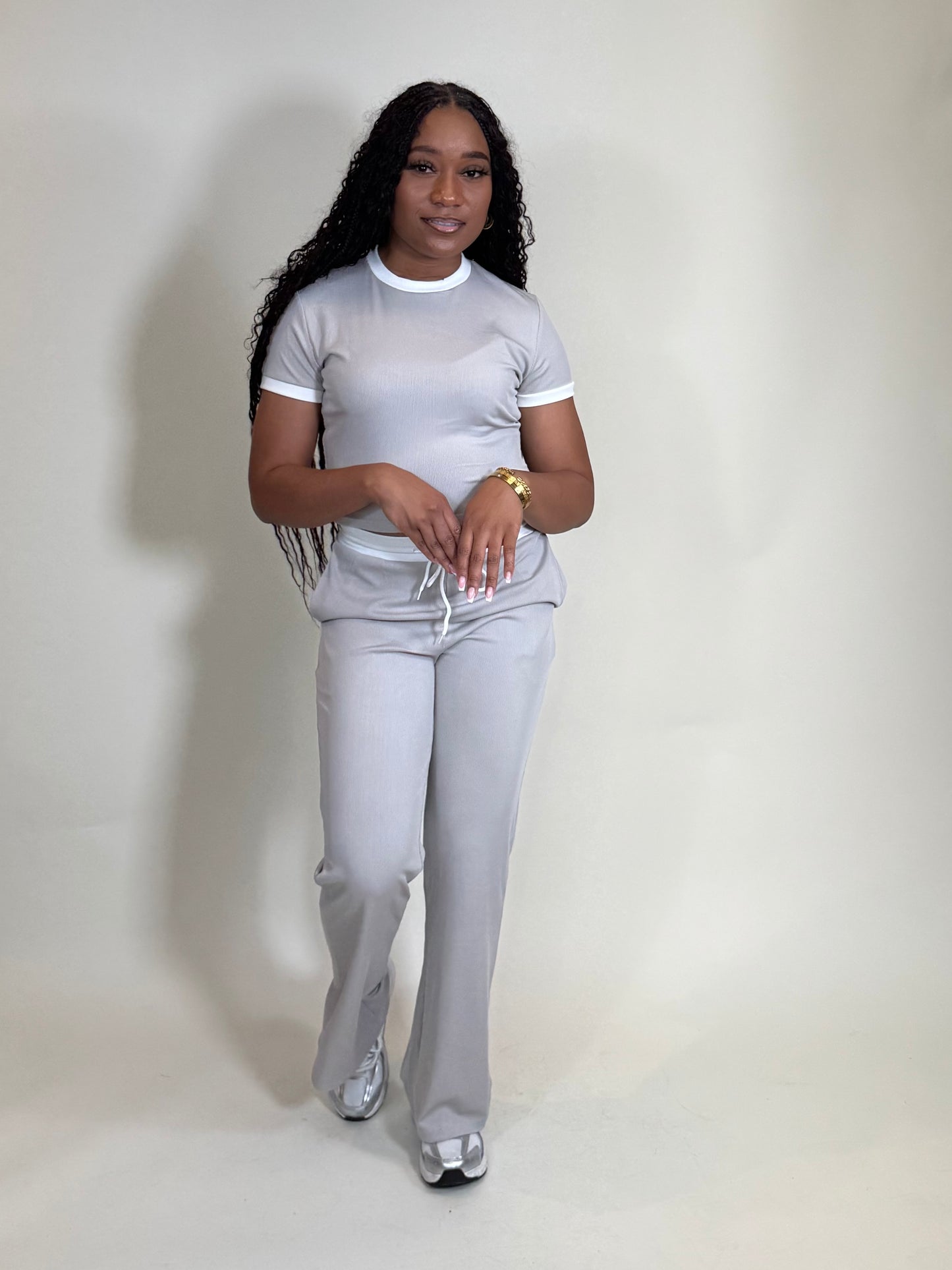 Spring’s Favorite Two Piece Flare Pants Set