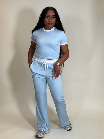 Spring’s Favorite Two Piece Flare Pants Set