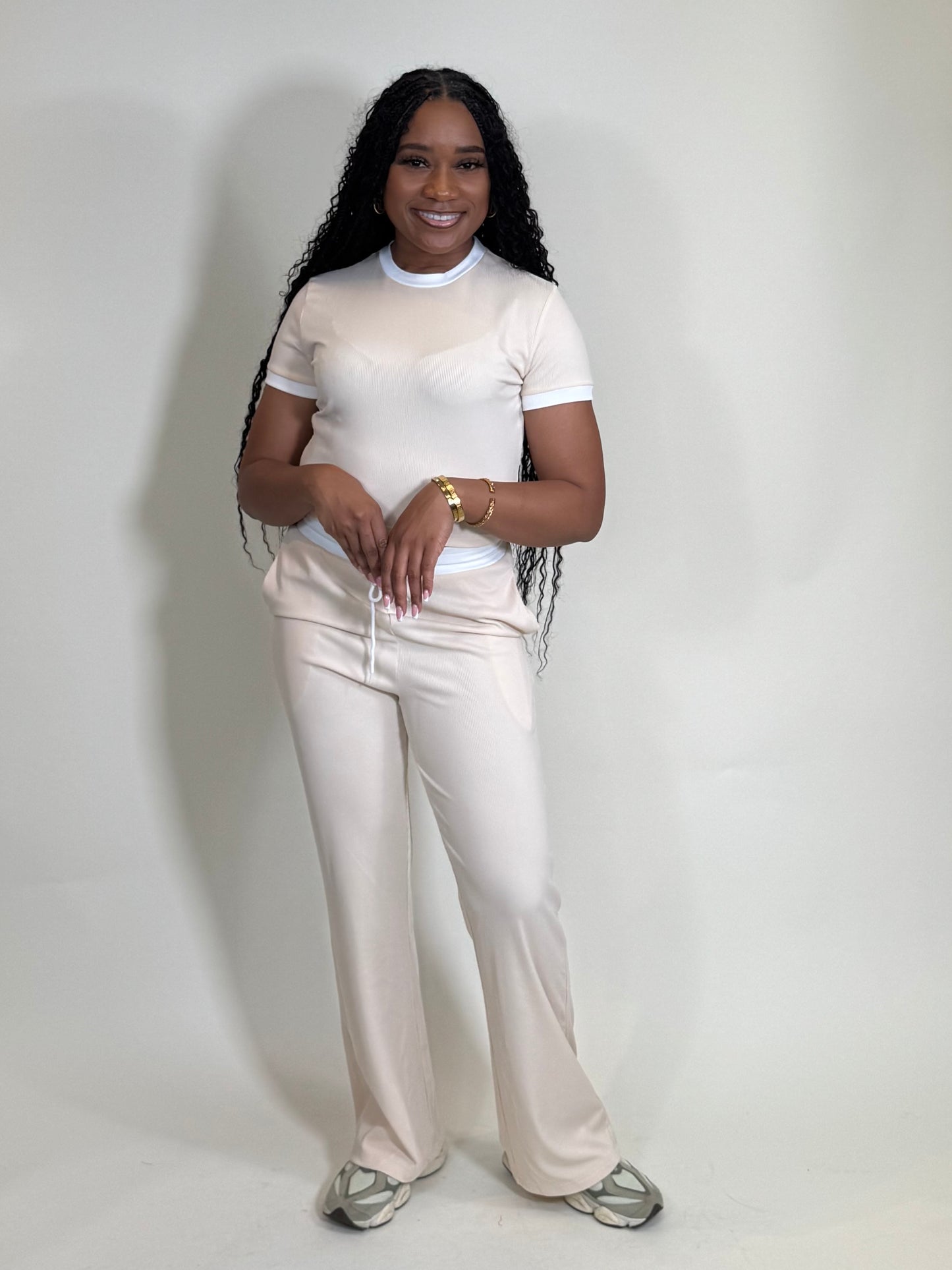 Spring’s Favorite Two Piece Flare Pants Set