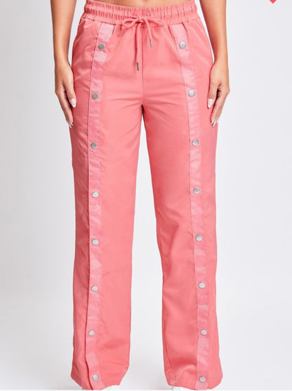 Side Snap Wide Leg Pants