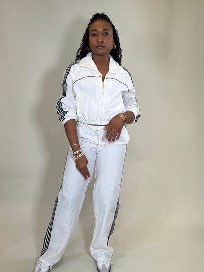 No Time To Chat Windbreaker Pants Set