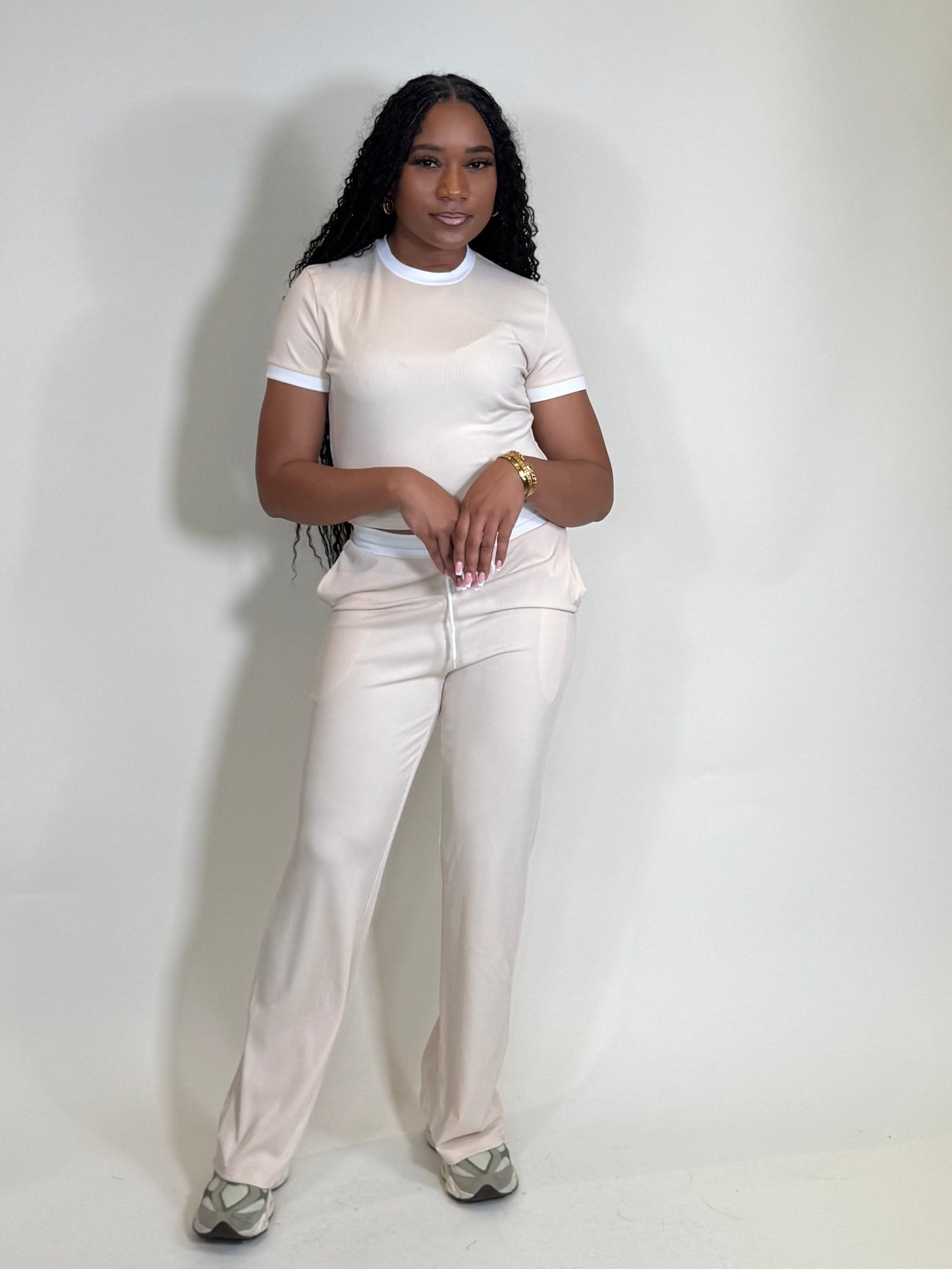 Spring’s Favorite Two Piece Flare Pants Set
