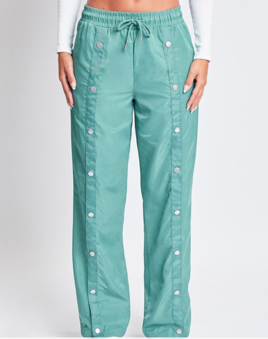 Side Snap Wide Leg Pants