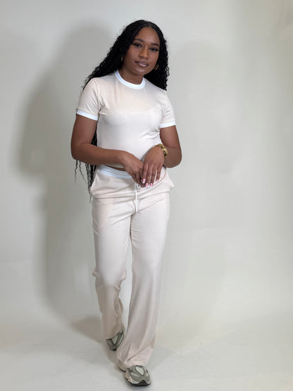 Spring’s Favorite Two Piece Flare Pants Set