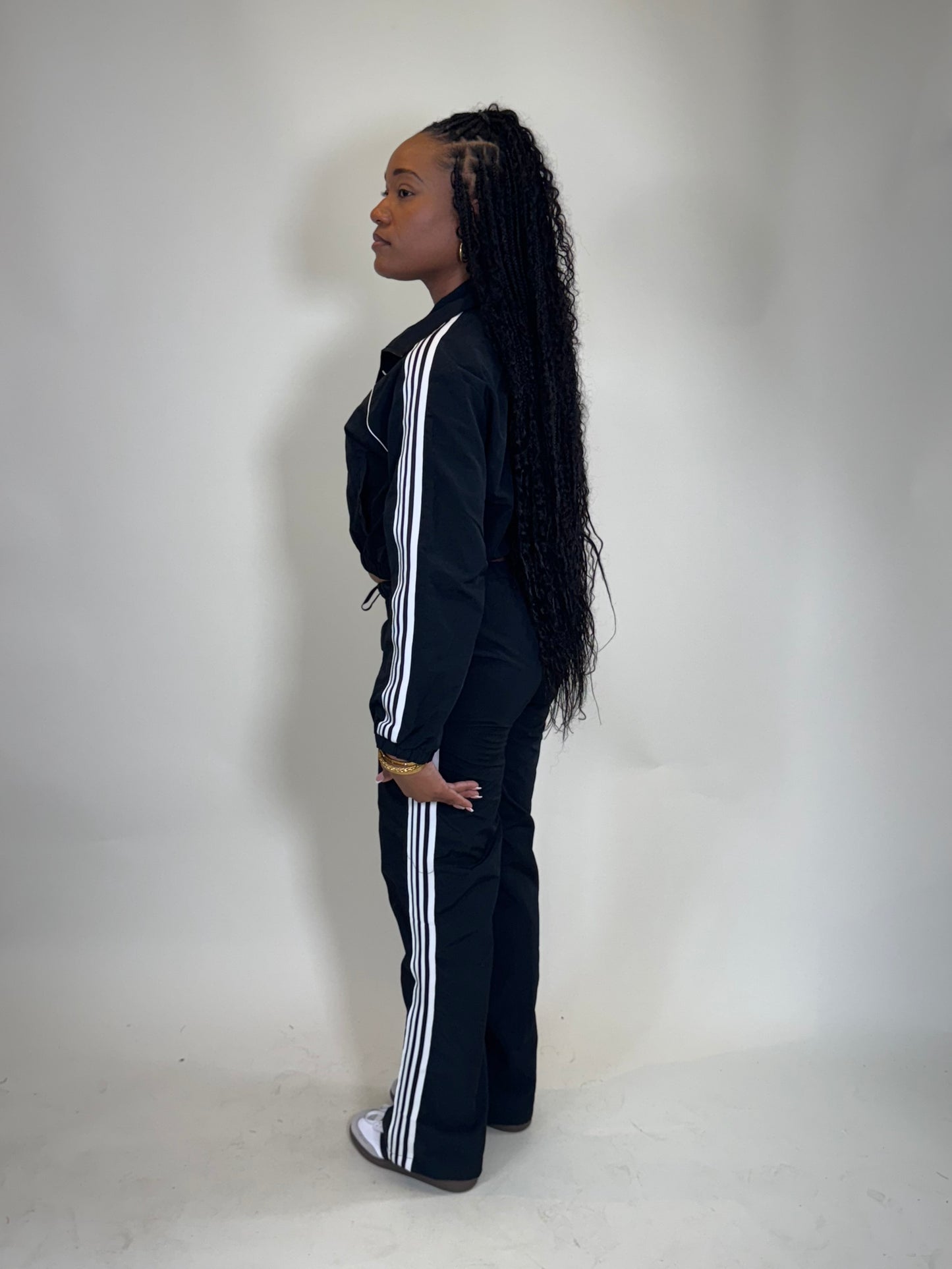 No Time To Chat Windbreaker Pants Set
