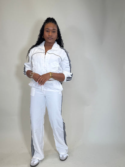 No Time To Chat Windbreaker Pants Set