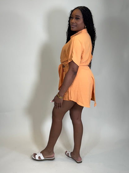 Daisy Two Piece Front Pocket Short Set