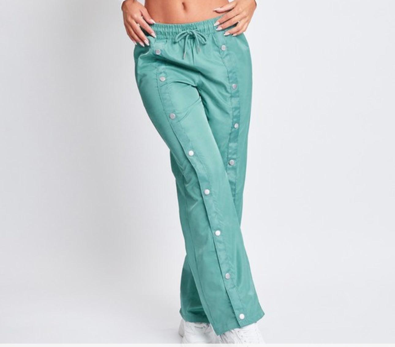 Side Snap Wide Leg Pants