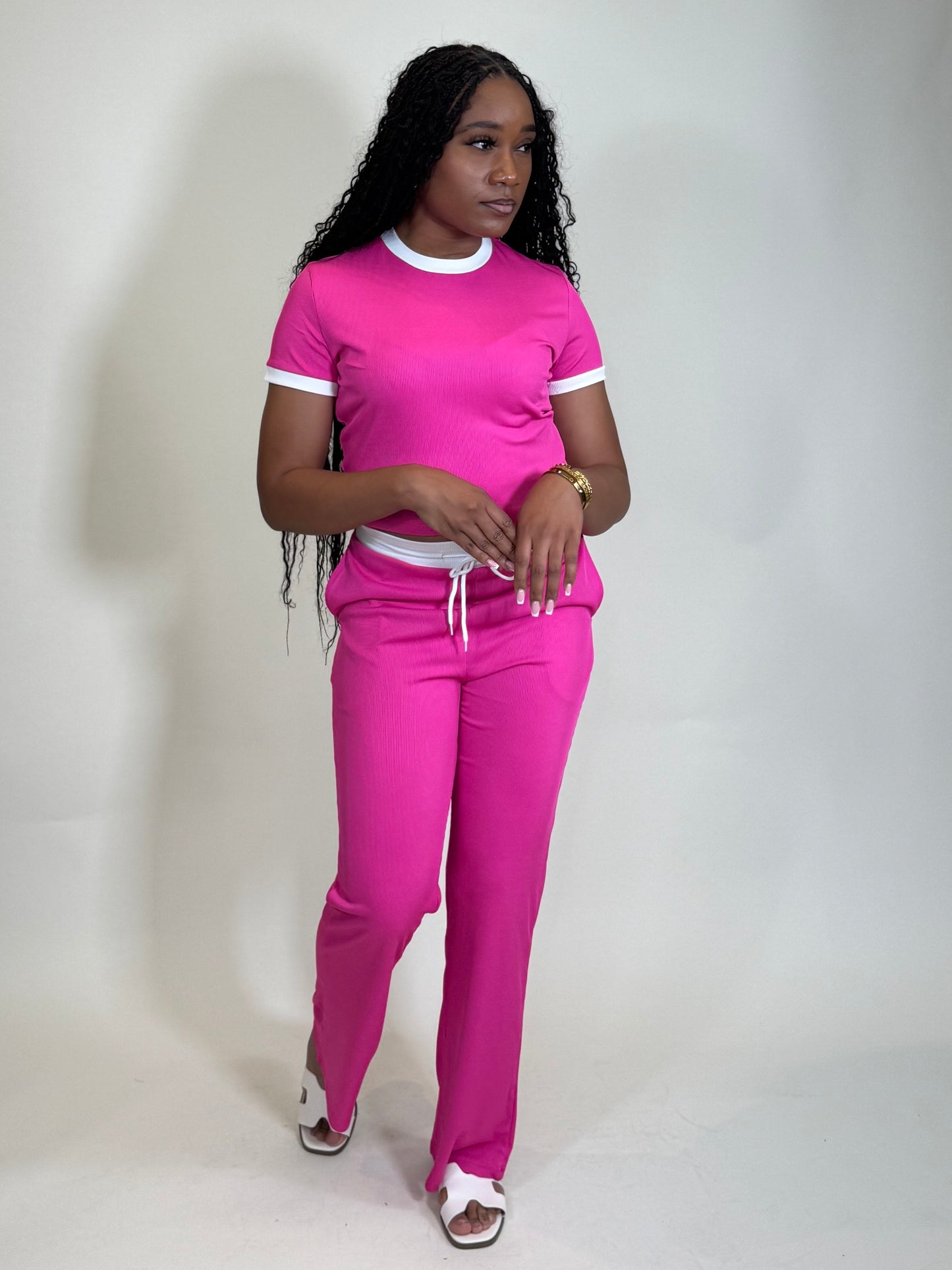 Spring’s Favorite Two Piece Flare Pants Set