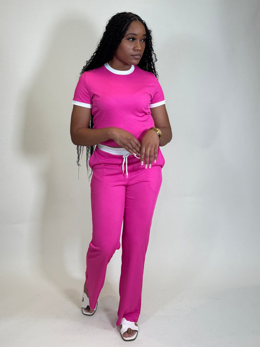 Spring’s Favorite Two Piece Flare Pants Set